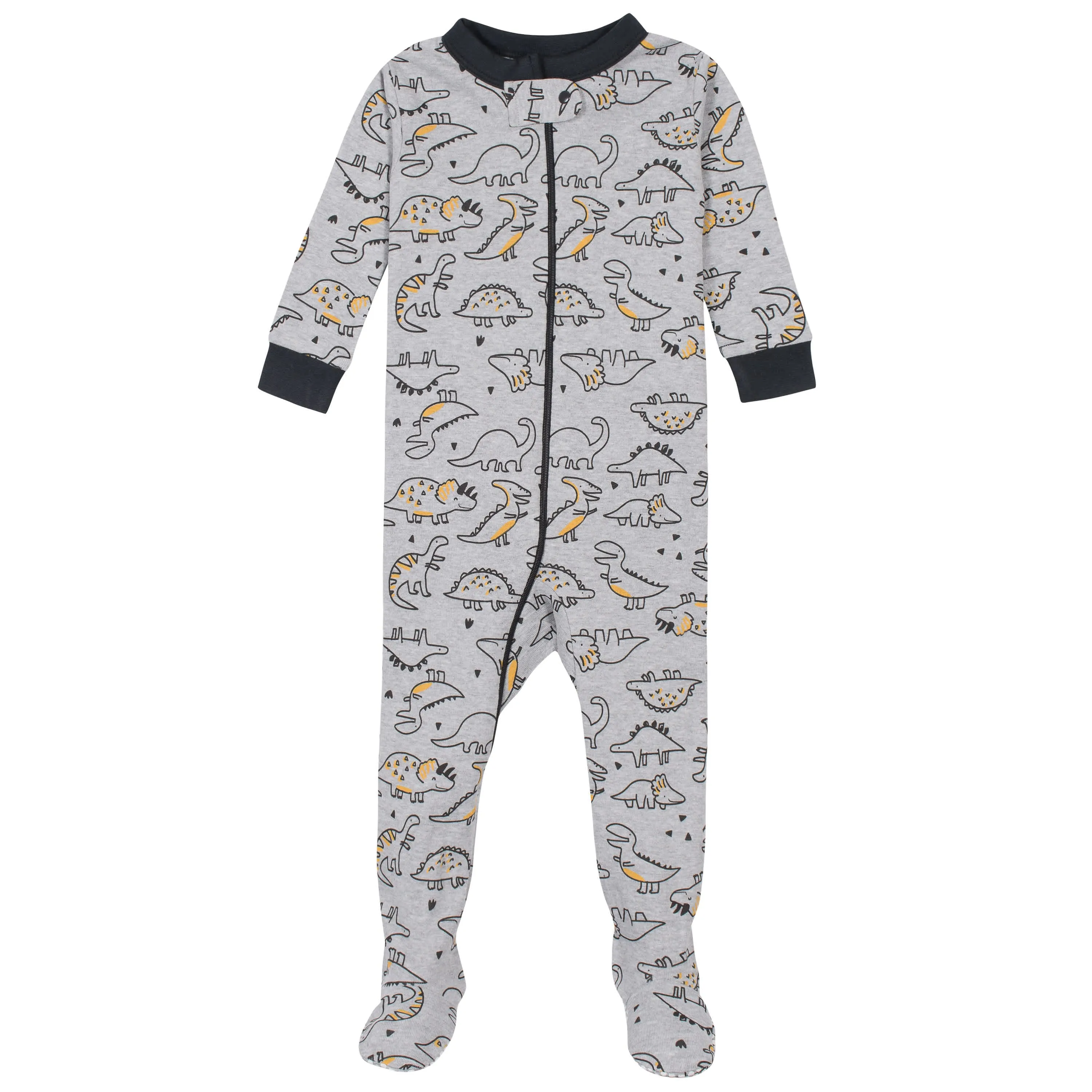 2-Pack Baby & Toddler Boys Dino Snug Fit Footed Cotton Pajamas