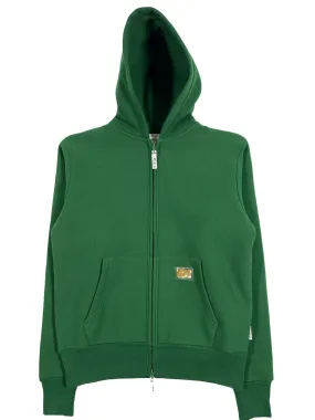 Advisory Board Crystals Waffle Zip-Up Hoodie Green