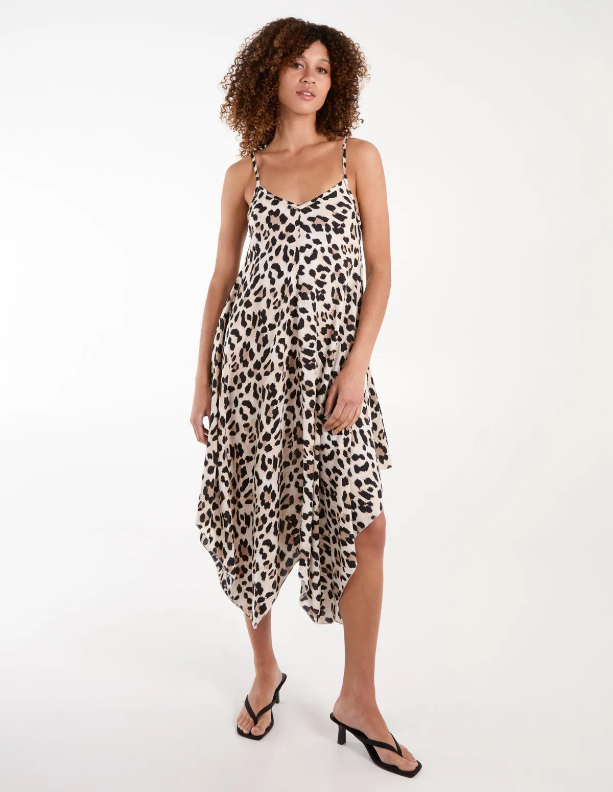 Animal Print Hanky Hem Dress