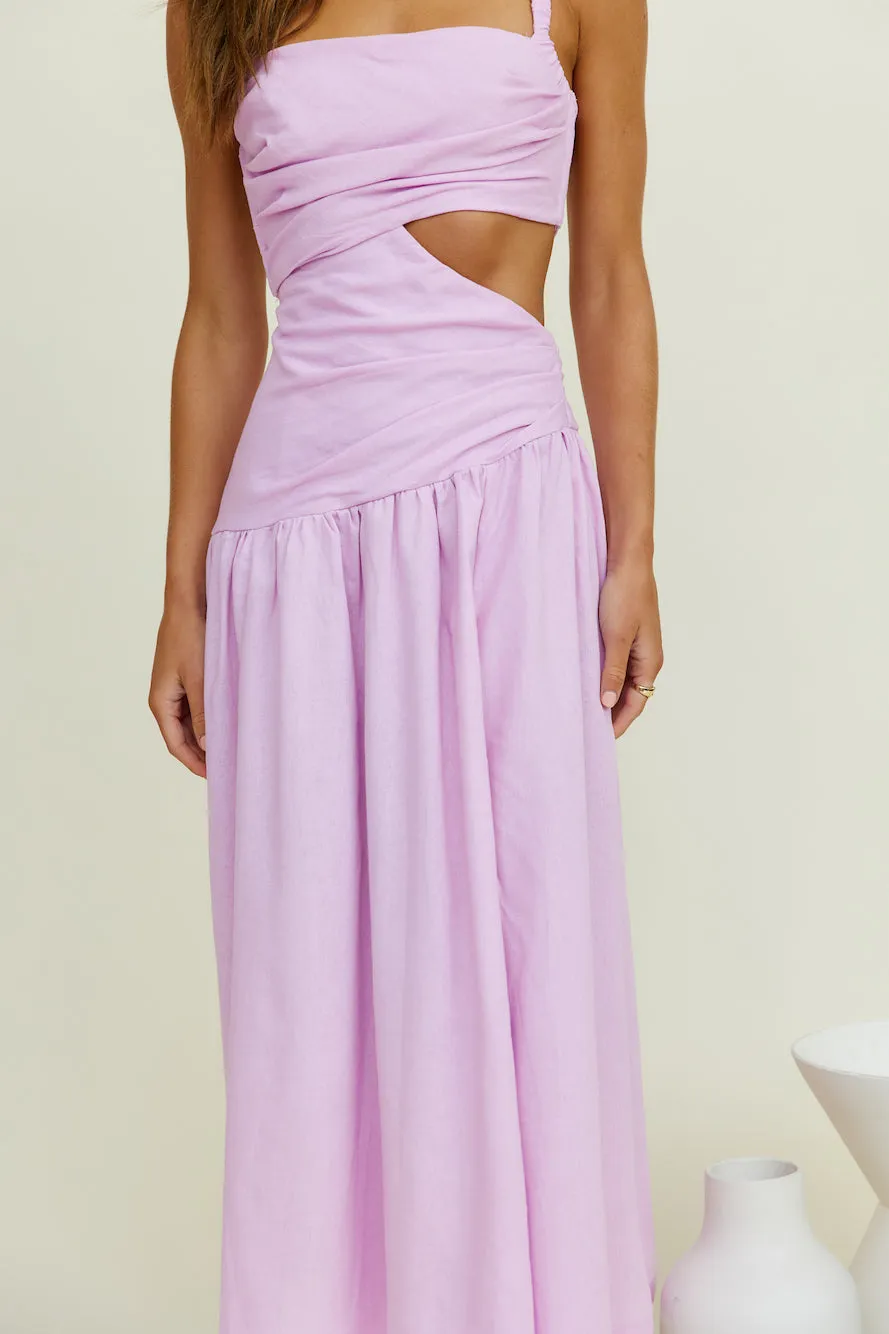 Autumn Warmth Maxi Dress Lilac