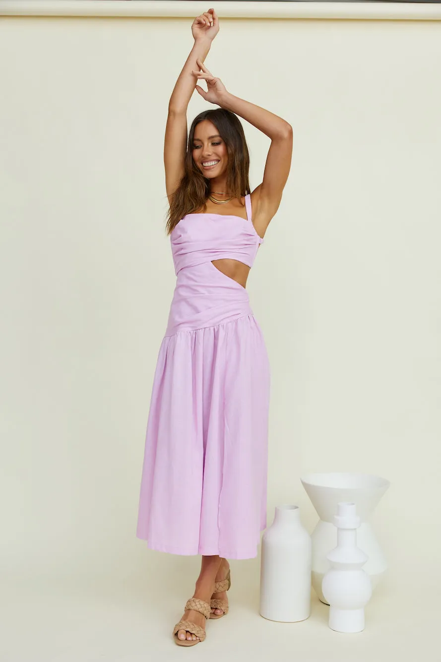 Autumn Warmth Maxi Dress Lilac