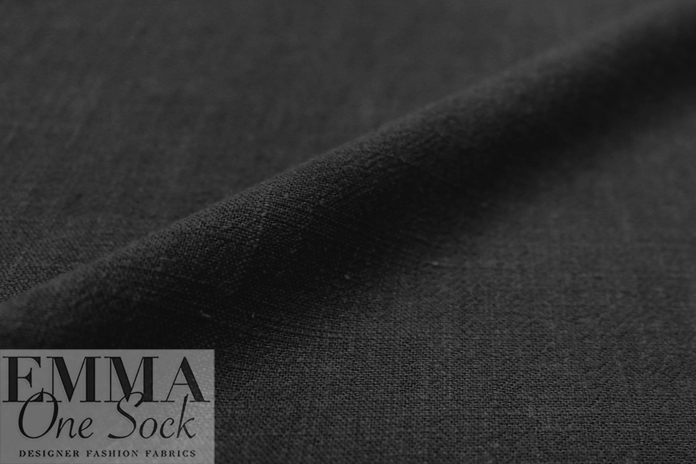 black rayon/linen textured woven, Oeko-Tex certified