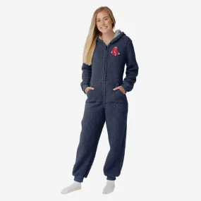 Boston Red Sox Womens Sherpa One Piece Pajamas