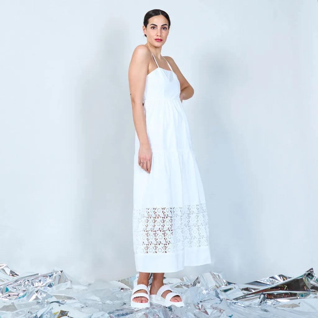 Breezy lace metail maxi dress wholesale