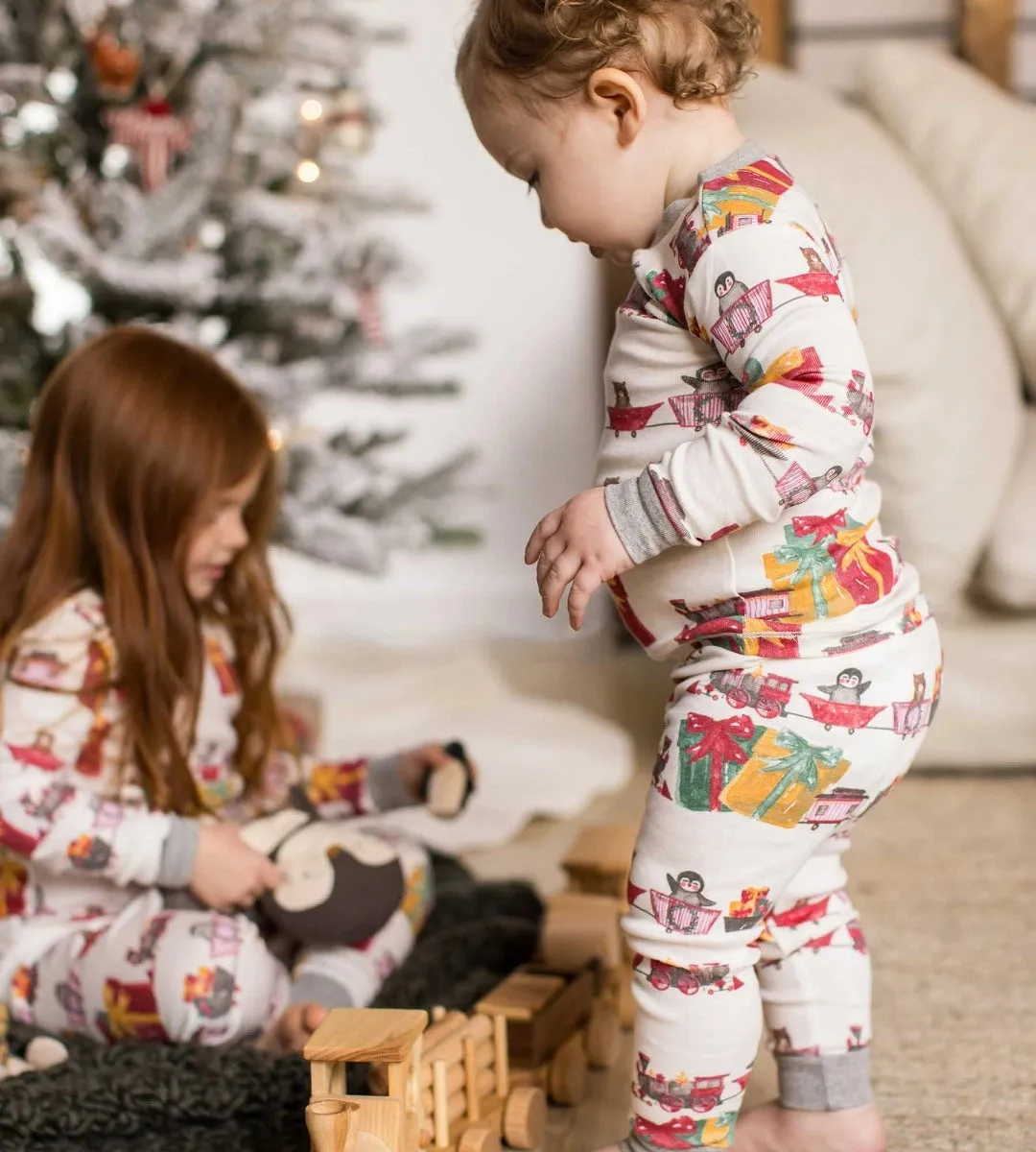 Burt's Bees Organic Two-Piece Pajamas Holiday Toy Train