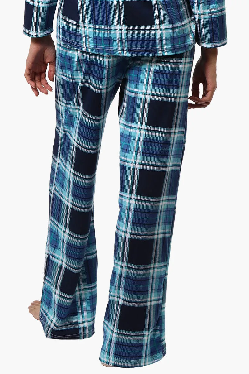 Canada Weather Gear Plaid Wide Leg Pajama Pants - Blue