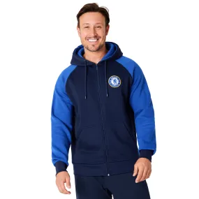 Chelsea F.C. Mens Zip Up Hoodie with Pockets