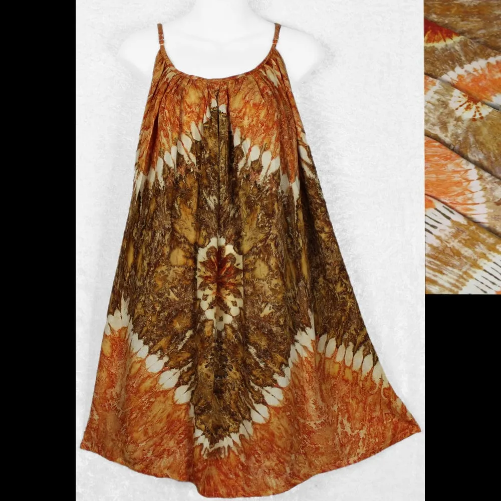 Earthy Tie-Dye Parachute Dress