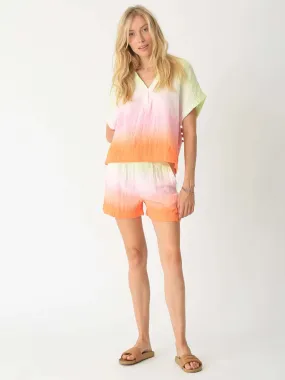 Electric & Rose Women's Weekend Lightweight Gauze Shorts - Ombre Citrus Orange