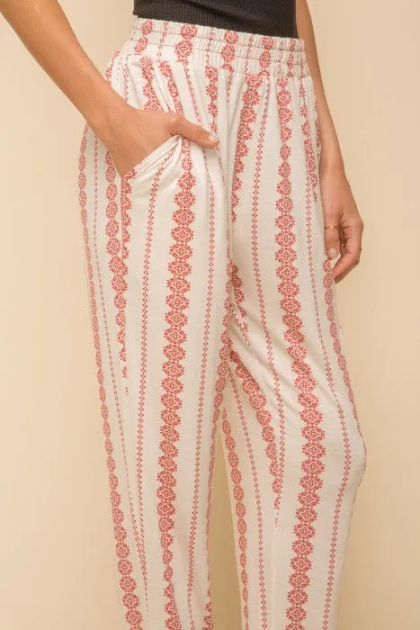 Ethnic Print Jogger Pants - Super Comfy!