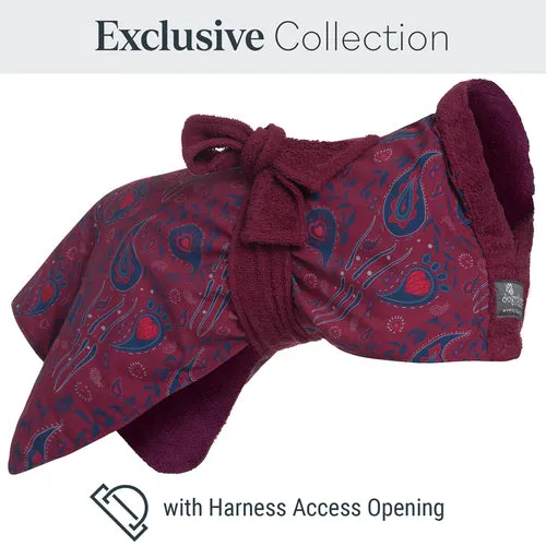 Exclusive Patterned Robes for Dogs With Harness Access Opening