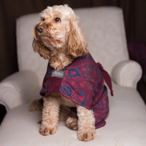 Exclusive Patterned Robes for Dogs With Harness Access Opening