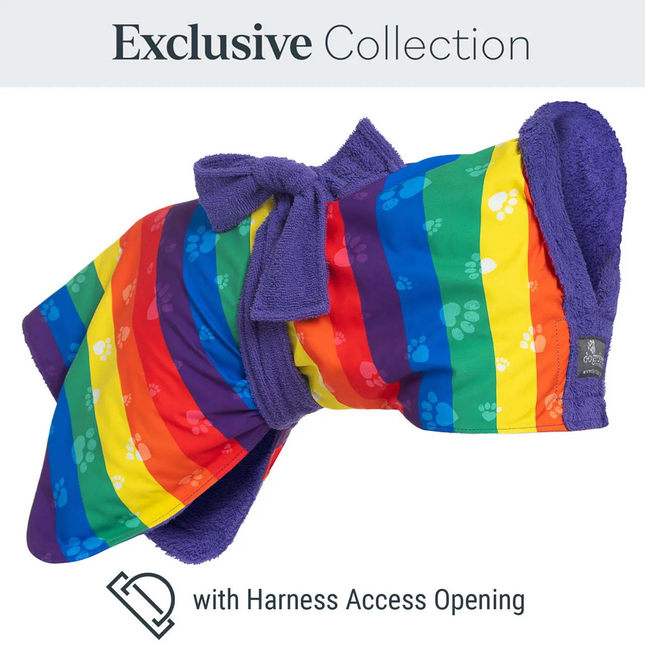 Exclusive Patterned Robes for Dogs With Harness Access Opening