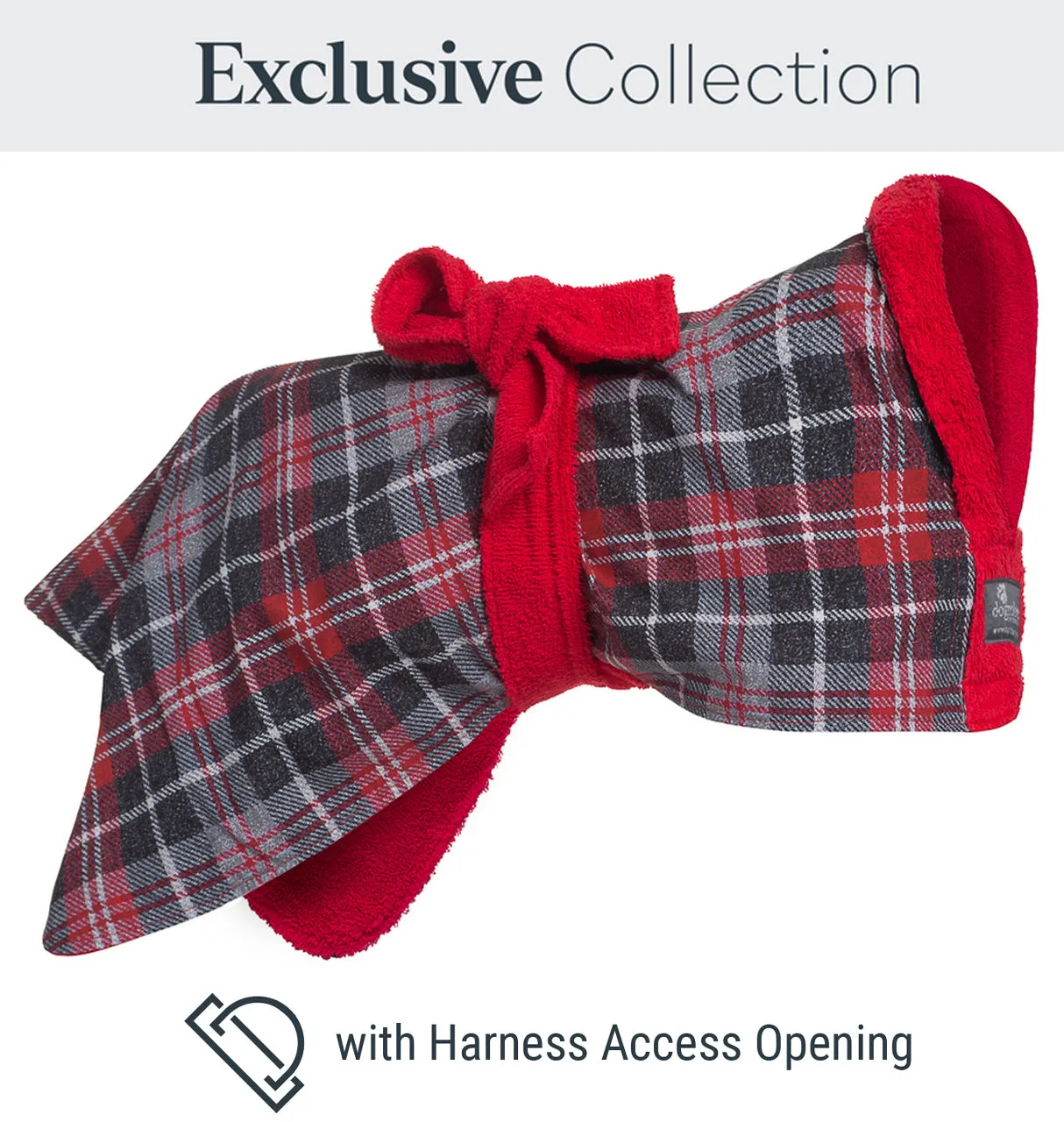 Exclusive Patterned Robes for Dogs With Harness Access Opening