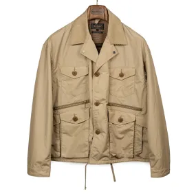 Fishing jacket in beige nylon