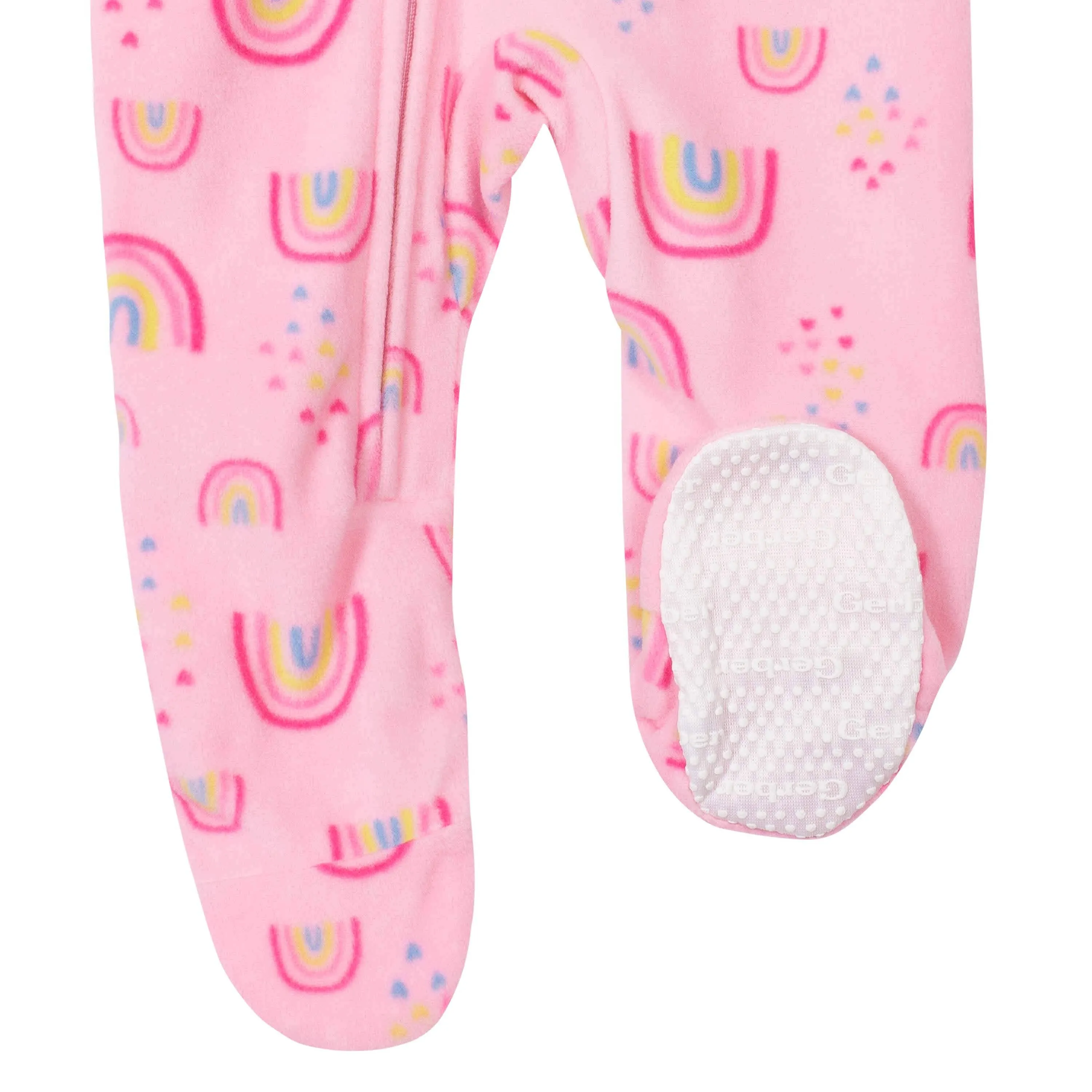 Gerber® Baby Girls Rainbow Fleece Pajamas