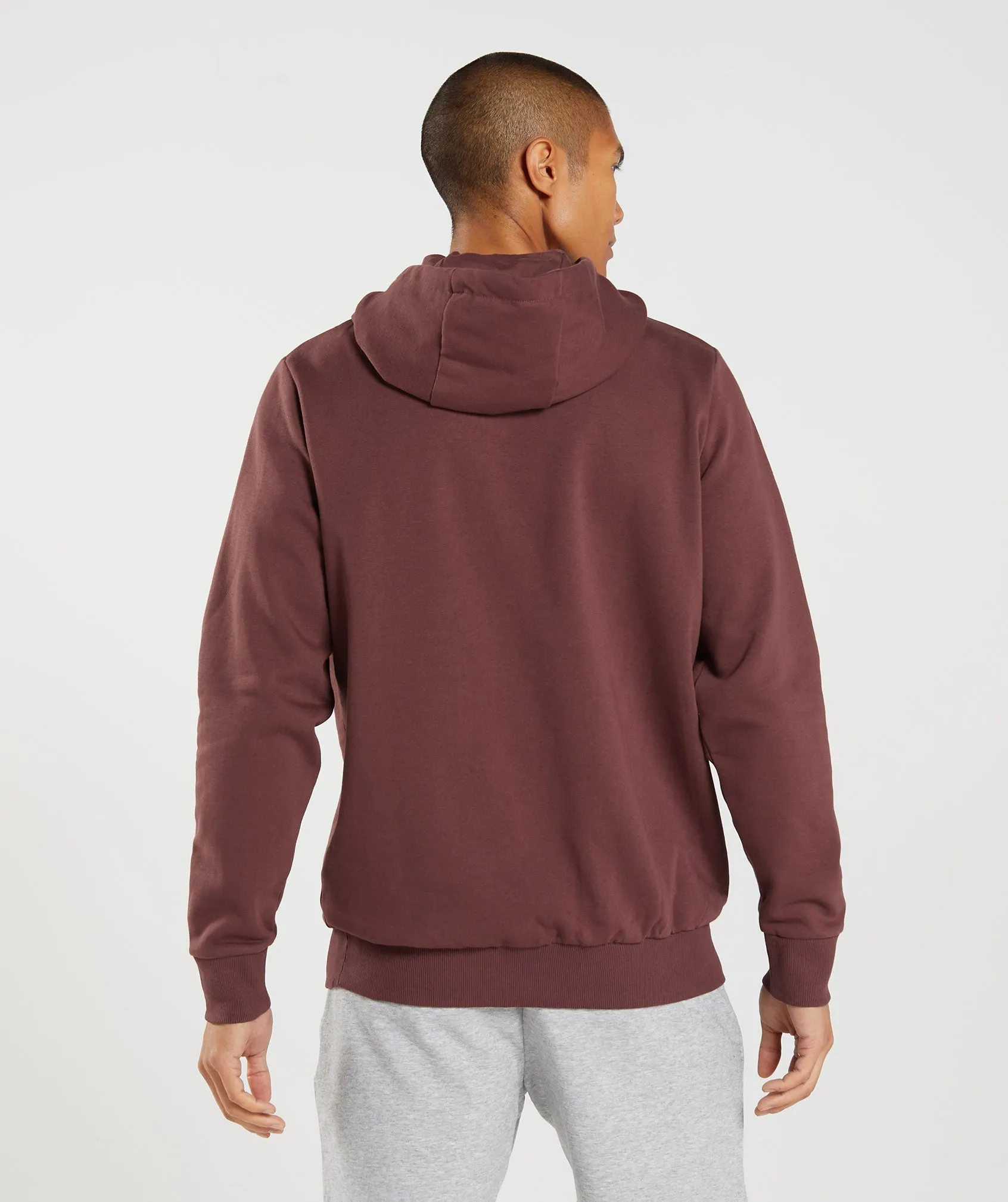 Gymshark Block Hoodie - Cherry Brown