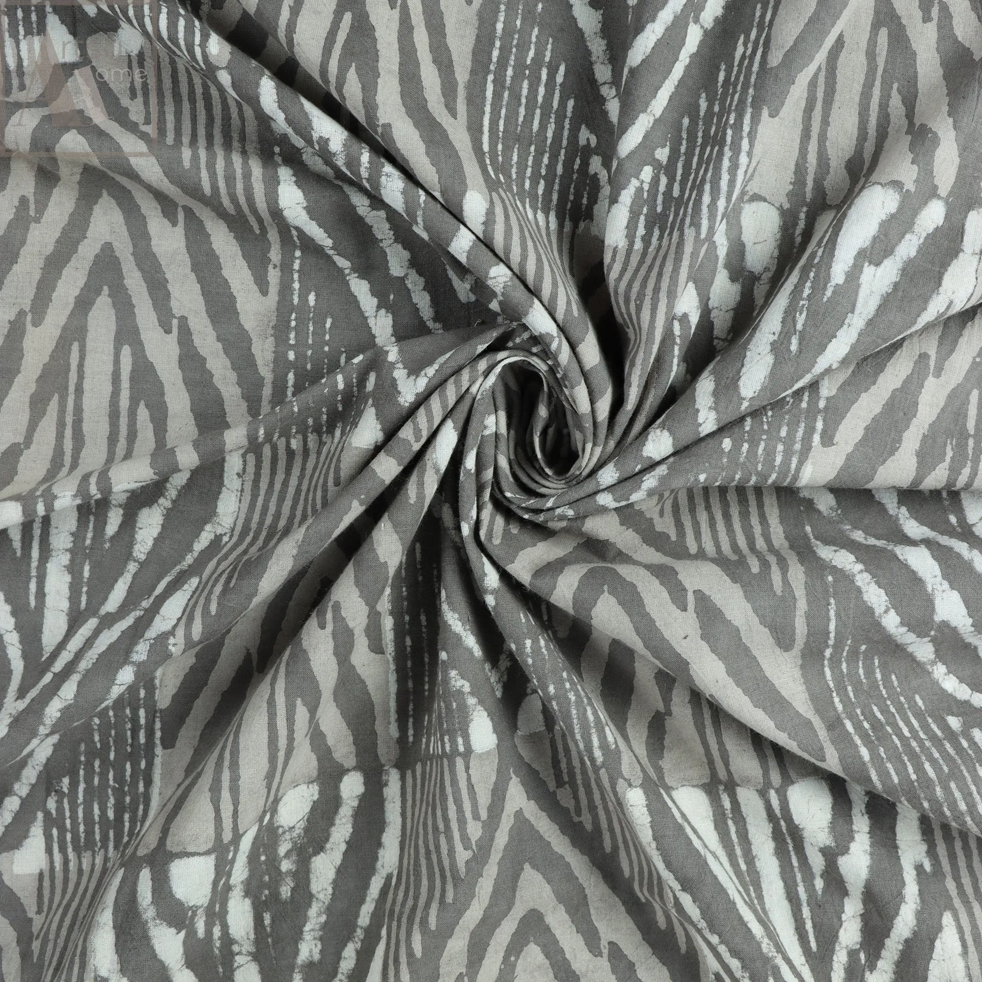 Ikat Hand Block Printed Voile Pure Cotton Fabric