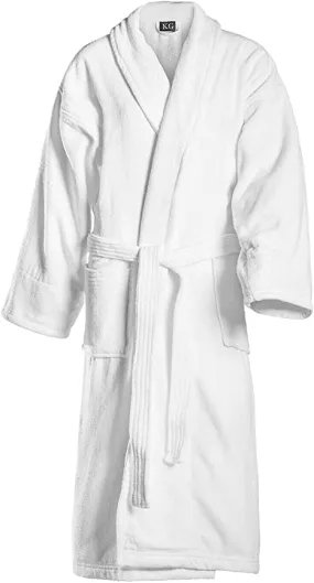 Kaufman - Personalized Initial,Monogram 100% Cotton,Soft,Plush,Absorbent,Velour,Hotel Shawl Collar Robe,One Size Fits Most