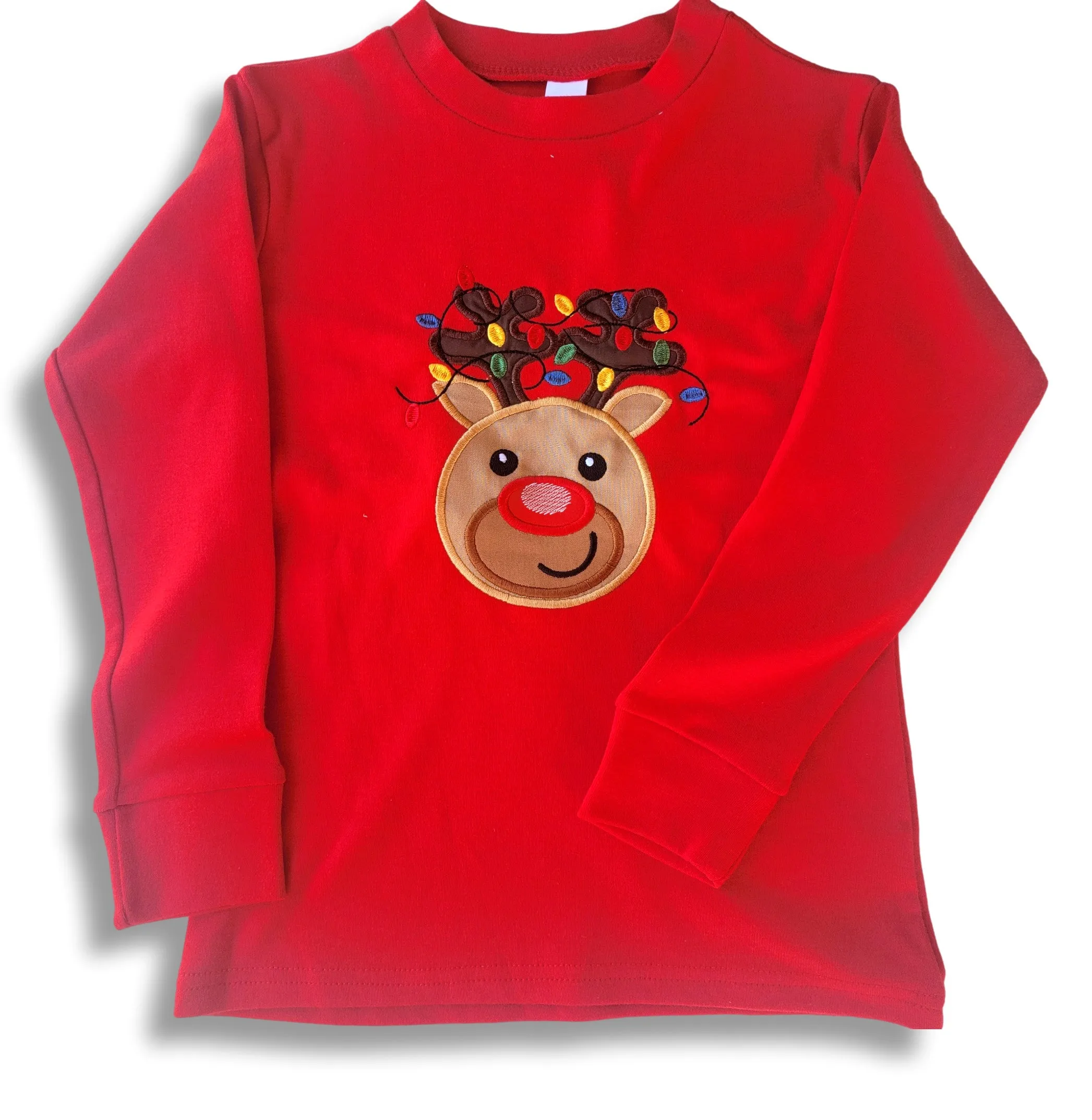 Kids Christmas Pajamas - Red and White baby Christmas pajamas -  Reindeer  Kids  Pajamas -  Christmas pajamas