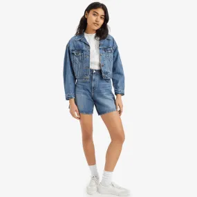 Levi's High-rise Baggy Denim Shorts In Blue