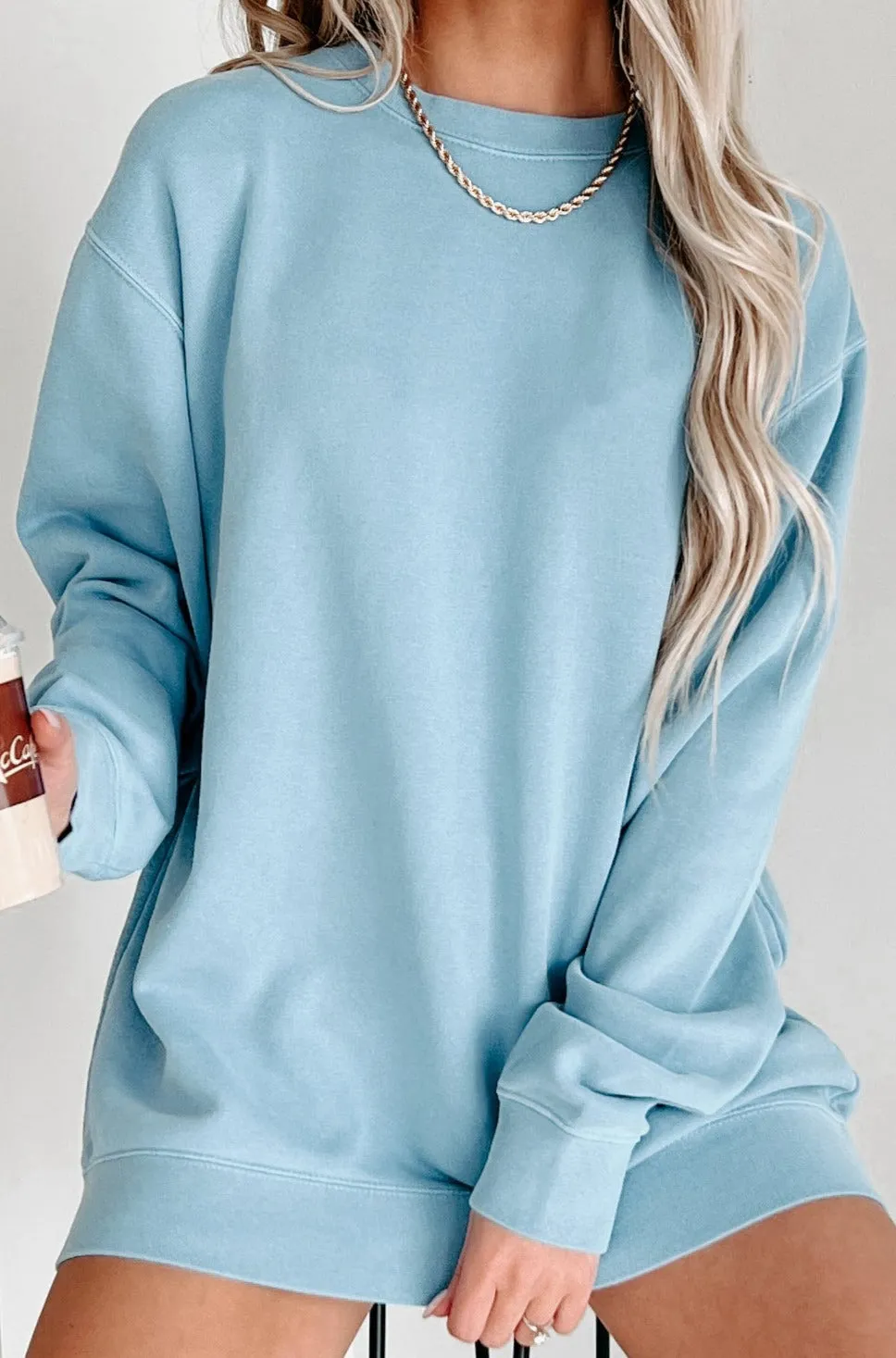 Lightweight Crewneck Pullover (Light Blue)