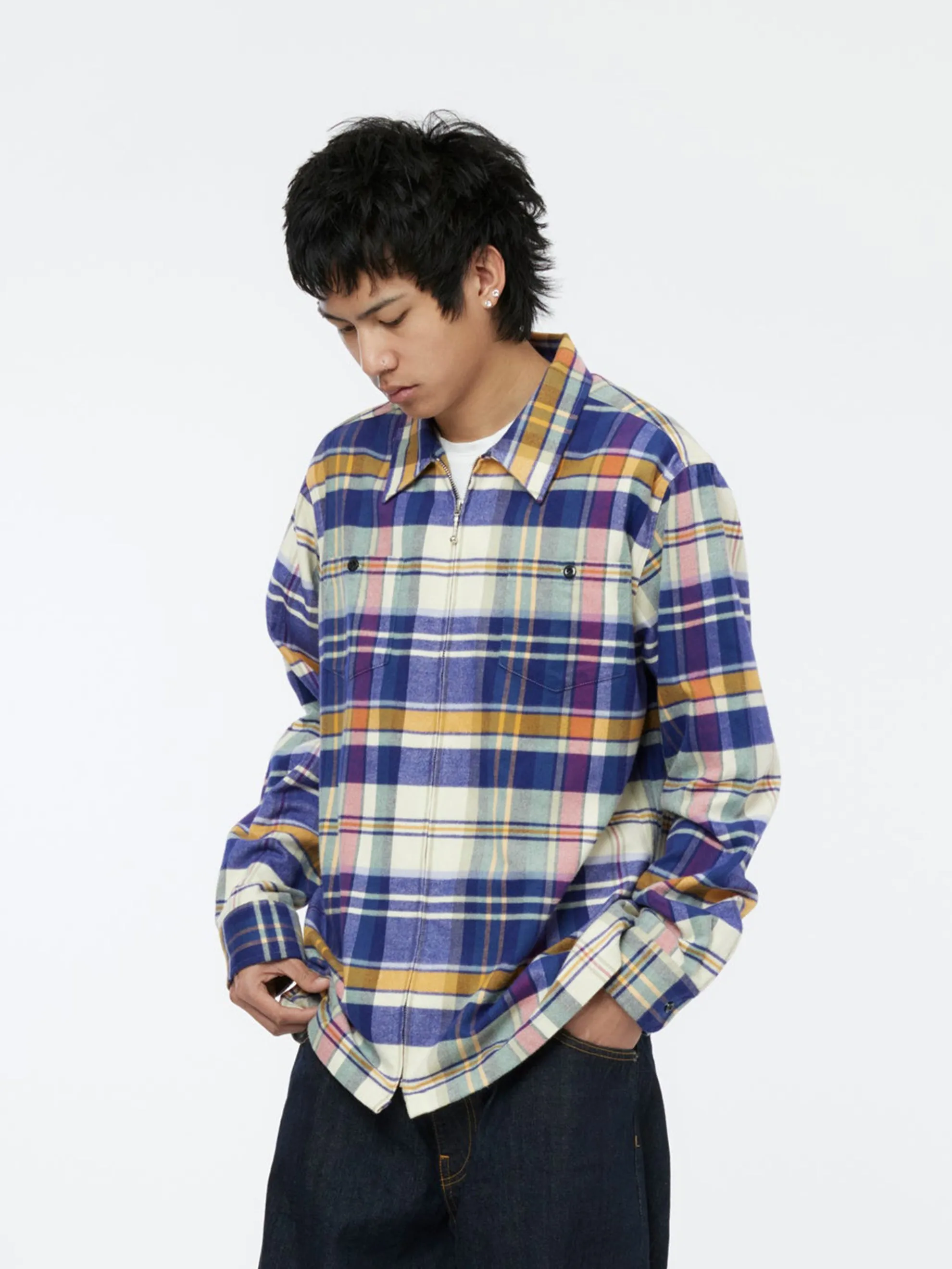 Lightweight Plaid Flannel (Natural)