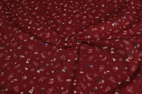 Maroon Cotton Poplin Fabric