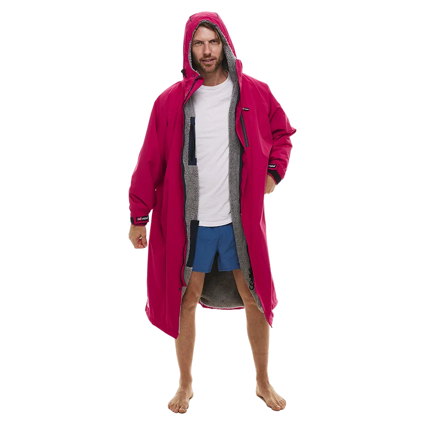 Men's Long Sleeve Pro Change Robe EVO - Fuchsia