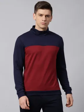 Mens Long-Sleeve Sweatshirt - Lightweight Casual Winterwear  (Wine)