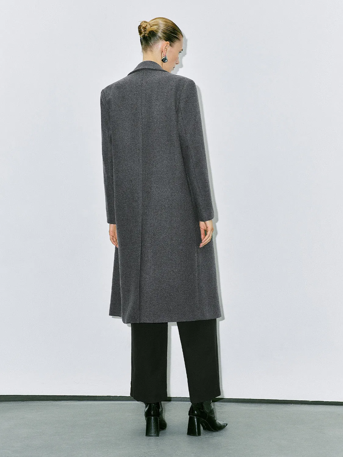 Notched Collar Maxi Coats