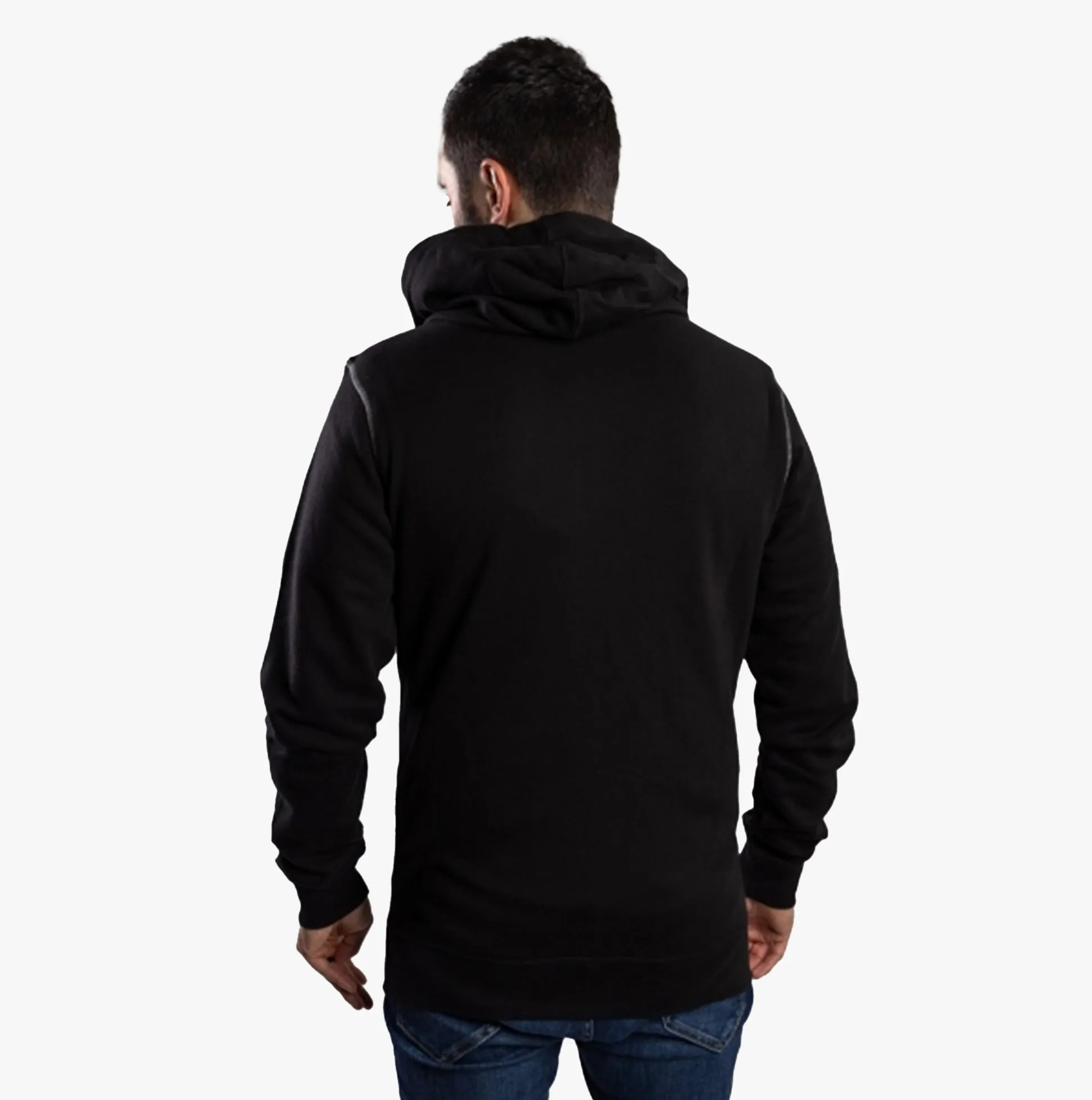 OXFORD ZIP HOODIE Mens Sweatshirt Black