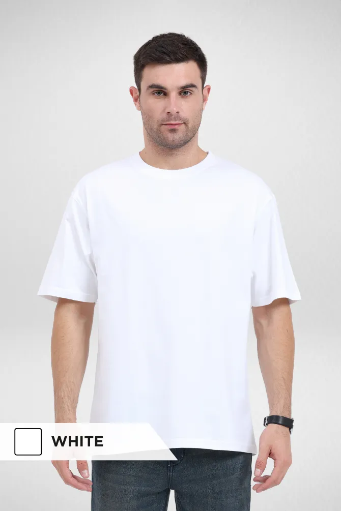 Pack Of 3 Lightweight Oversized T-shirts White Black and Beige for Men