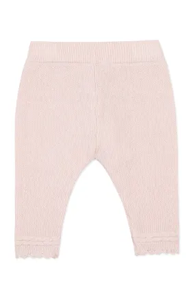 Pale Pink Scallop Cuff Baby Pants