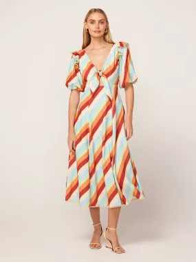 Pia Multi Stripe Midi Dress