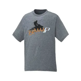 Polaris  Gray Youth Brap Graphic T-Shirt Short Sleeve Print Logo Snowmobile