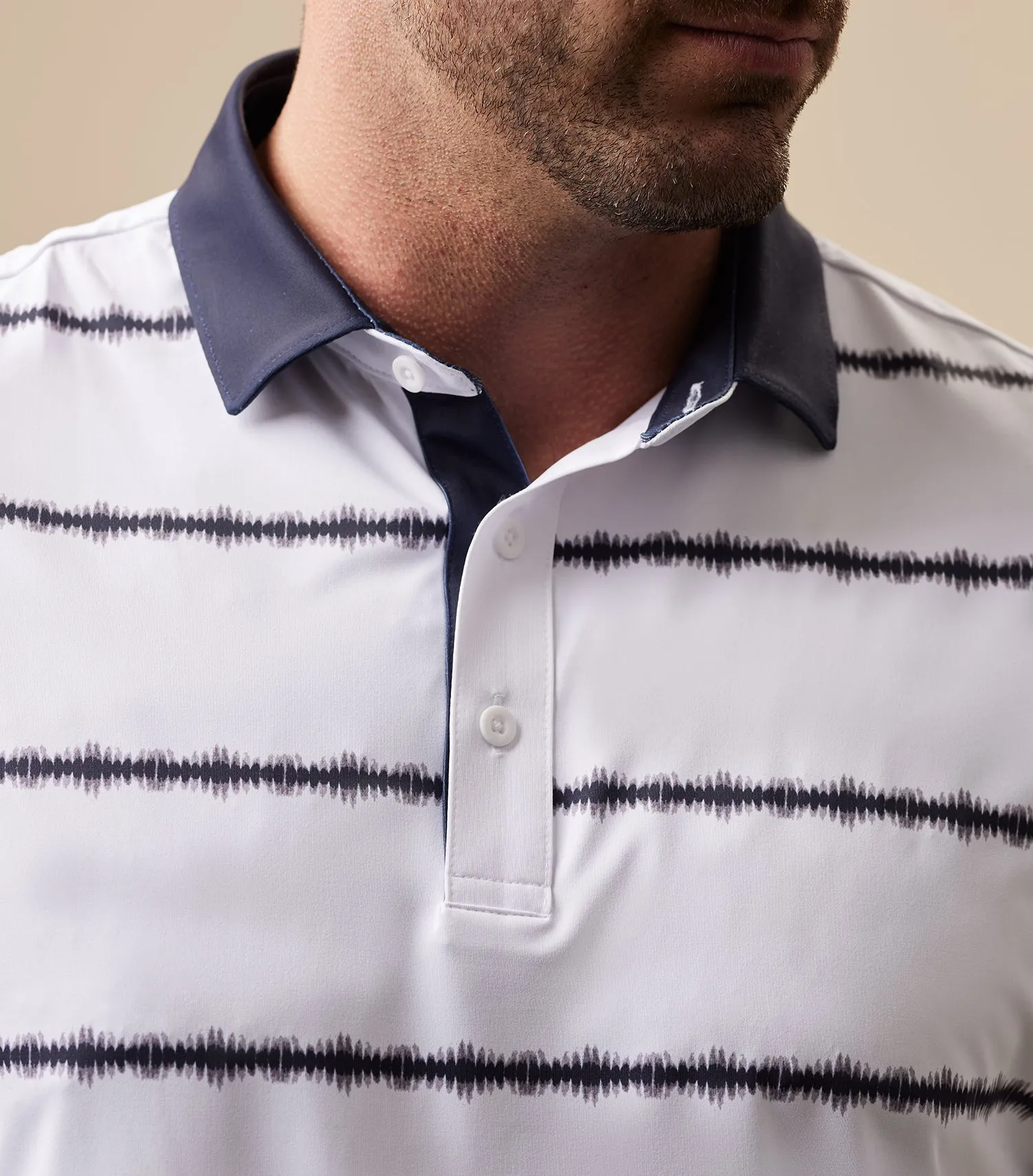 Shibori Stripe Polo