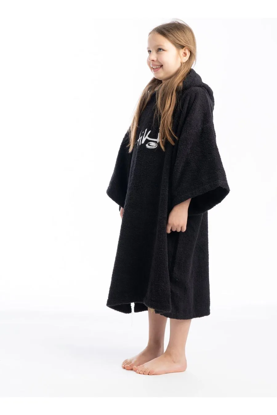 Tiki Junior Hooded Change Robe Black