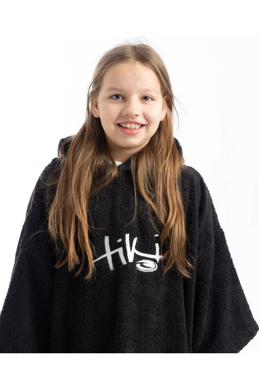 Tiki Junior Hooded Change Robe Black