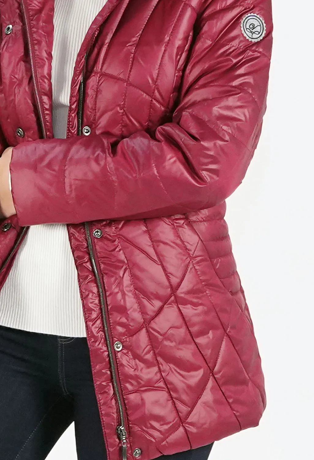 Wine Quilted Jacket