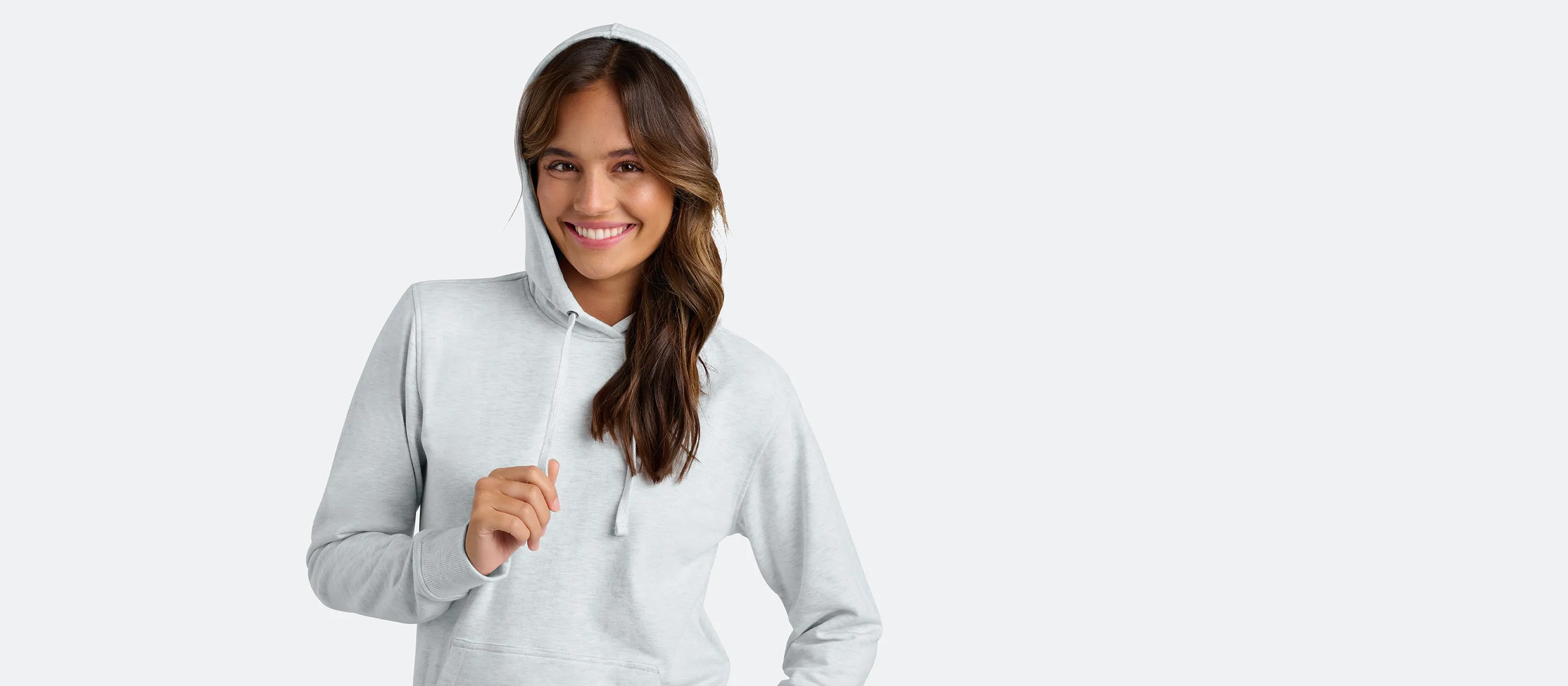 Women's French Terry Pullover Hoodie | Light Heather Grey