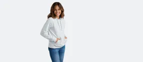 Women's French Terry Pullover Hoodie | Light Heather Grey