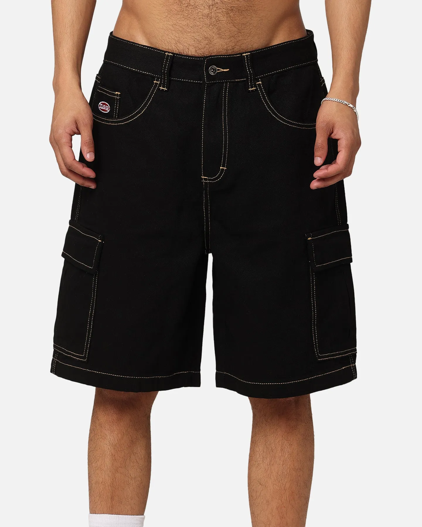 X-Large Bull Denim 91 Cargo Short Black Denim